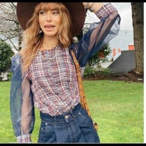 NWT Zara organza top